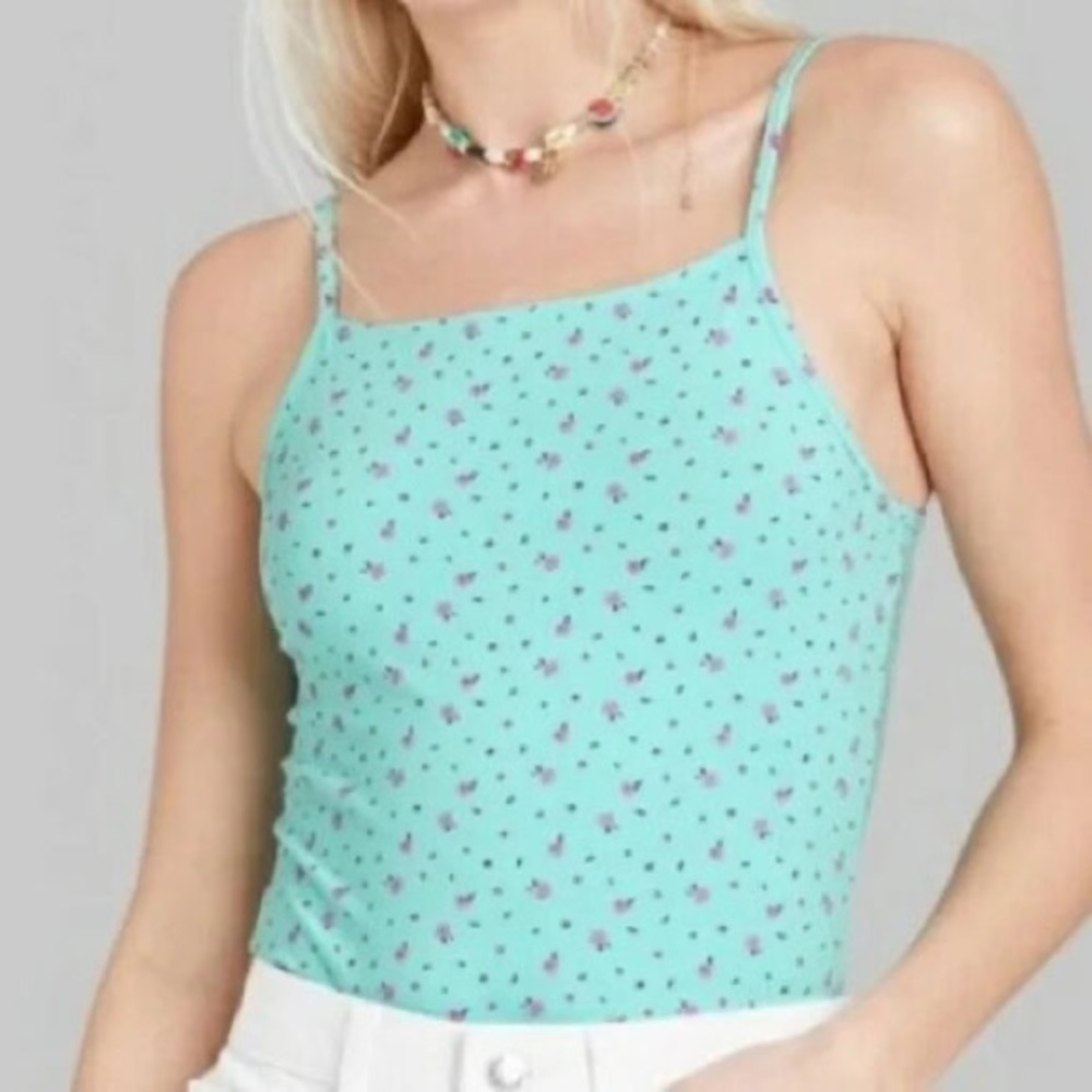 NWT | wild fable aqua floral body suit | M